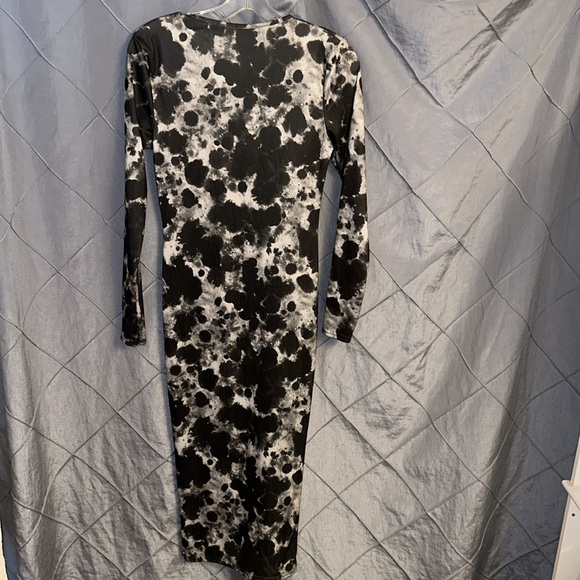 Missguided tie-dye style pencil long sleeve dress small/4 - Picture 5 of 5